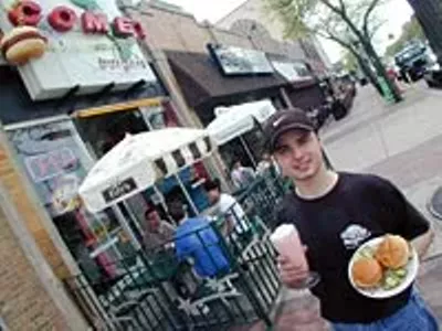 Comet Burger: Owner-operator Marco Rosati serves sliders and a shake
