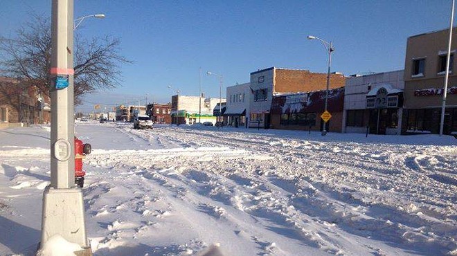 Scene from Hamtramck following the Feb. 1-2, 2015 snowstorm.