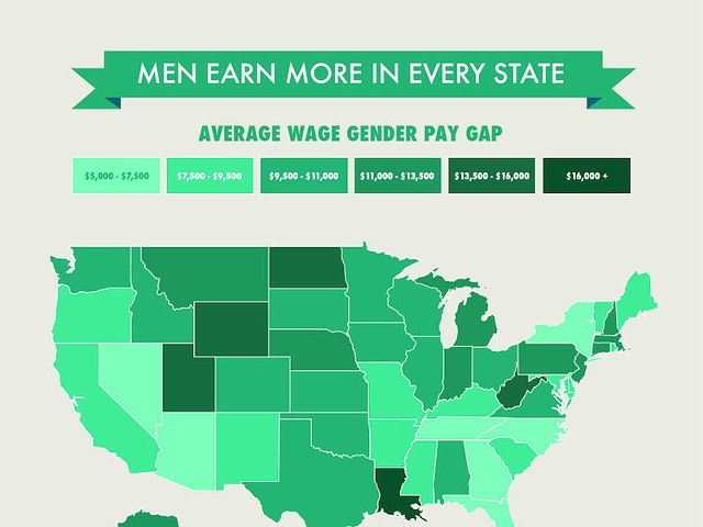 This map depicting wage disparities between men and women in Michigan is depressing