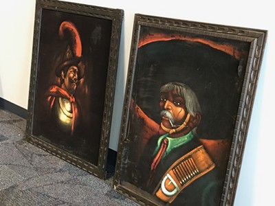 Black velvet paintings to be displayed at the Latino Cultural Center.