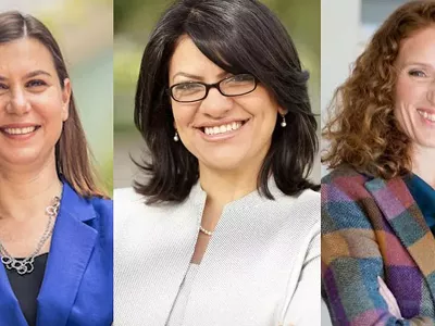 From left: Elissa Slotkin, Rashida Tlaib, and Ellen Cogen Lipton.