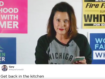 Image: Gretchen Whitmer reads mean tweets