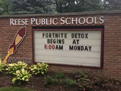 Image: Michigan school sign calls for 'Fortnite' detox