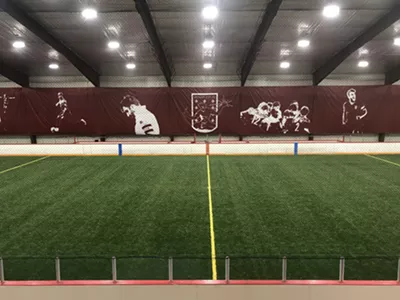 One of the pitches at Detroit City FC's new fieldhouse in Elmwood Park