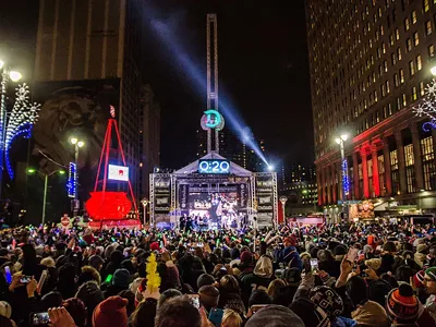 "The Drop" when it was last held at Campus Martius Park.