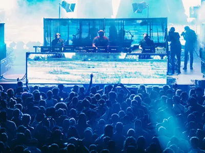 The Belleville Three performing at Movement Music Festival in 2017.