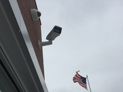 Project Green Light camera at a McDonald’s on Eight Mile Road in Detroit.