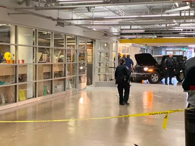 Image: Child crashes Jeep into College for Creative Studies