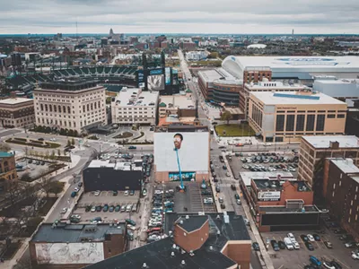 Image: Detroit's Stevie Wonder mural is coming along nicely