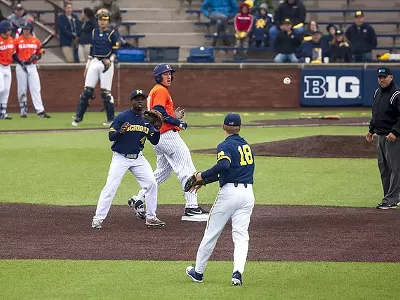 Image: U-M scouted racially diverse players and is now competing in the College World Series finals