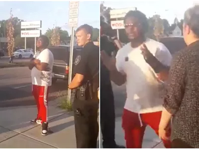 Image: Coalition calls for firing of Royal Oak cop who stopped Black man in viral video