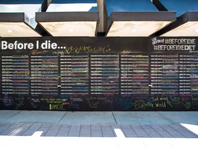Image: What's up with Detroit's 'Before I Die' chalkboard