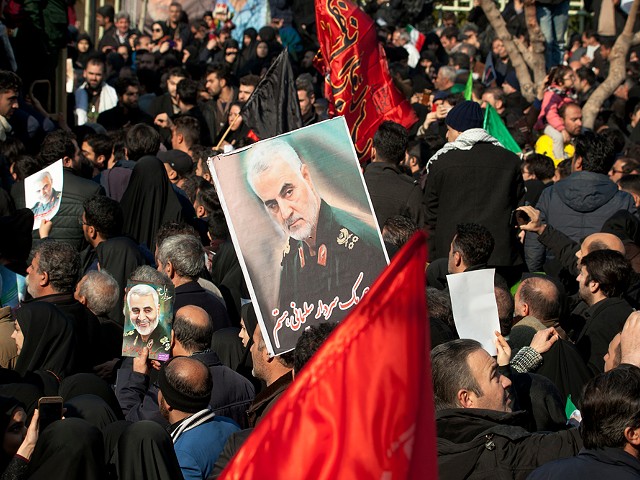 Photo from the funeral of Qassem Soleimani in Tehran.