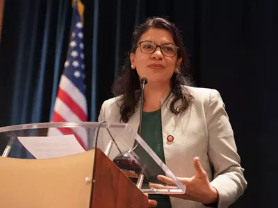 Image: Rep. Tlaib is running for a second term in Congress after strong first year