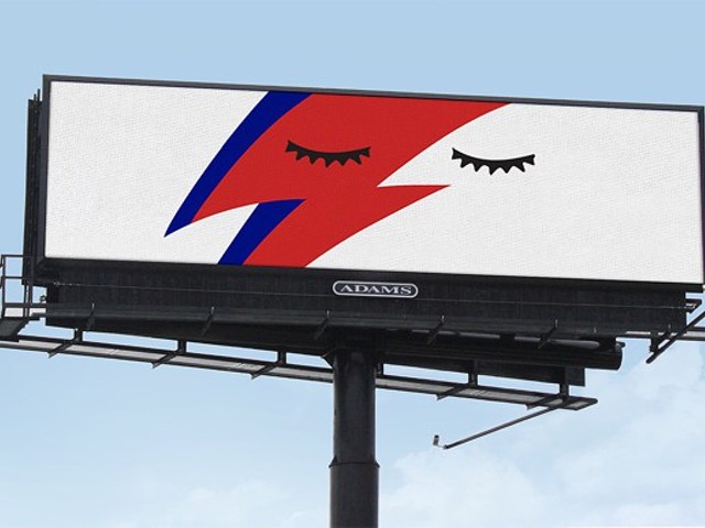 Locals pay tribute to David Bowie through billboards