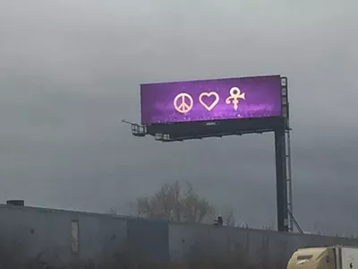 Billboard showing love for Prince