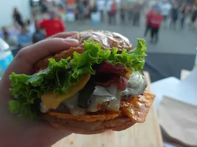 Ali's Notch-Yo-Burger, winner of the 2016 Burger Brawl.