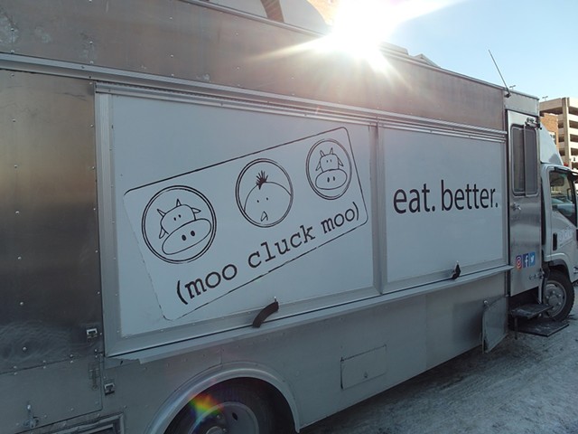 Moo Cluck Moo’s food truck.