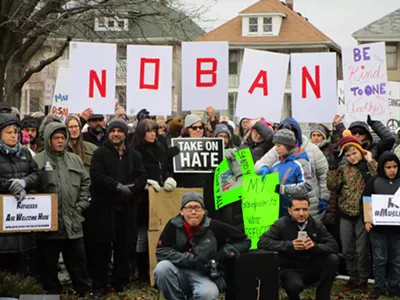 Image: Thousands gather across Michigan to protest Trump's immigration ban