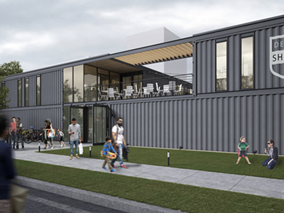 Image: Shipping container restaurant collective, beer garden breaks ground this week in Cass Corridor