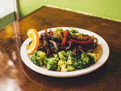 Seitan pepper steak at Detroit Vegan Soul