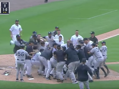Image: Detroit Tigers and New York Yankees did not get along yesterday