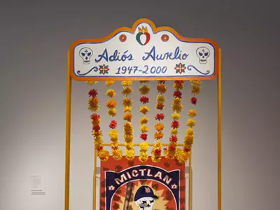 An ofrenda altar from last year’s display at the DIA by Gabrielle and Juan Javier Pescador of Ann Arbor