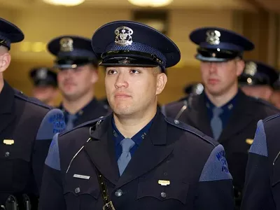 Mike Bessner at his State Police graduation ceremony in 2012.