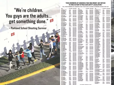 Image: NYT ad calls out lawmakers who have accepted NRA money, including Michigan's