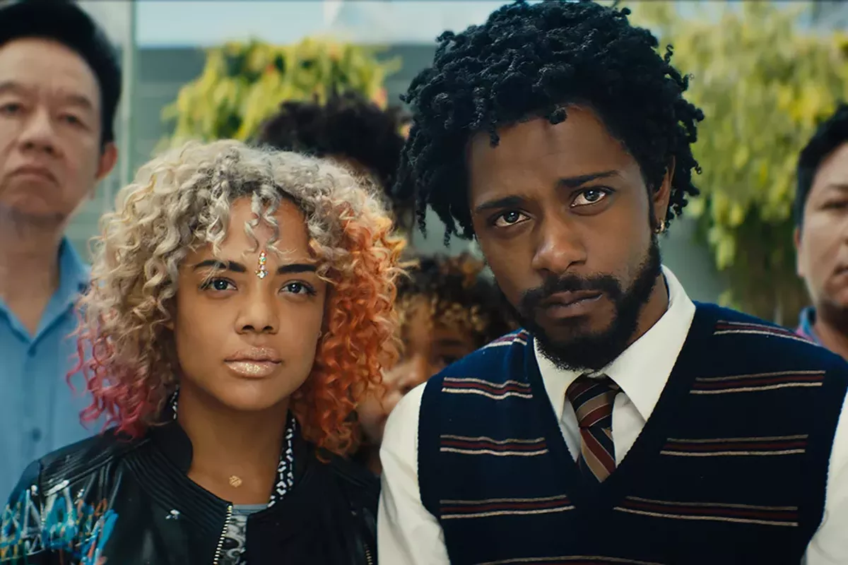 Image: Tessa Thompson and Lakeith Stanfield as star in director Boots Riley’s Sorry to Bother You.