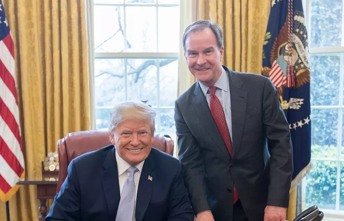 Image: Bill Schuette in the Oval Office with president Trump.