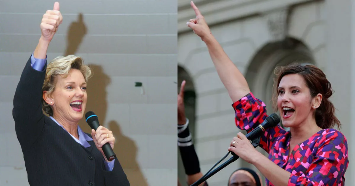 Image: Hey, Bill Schuette: That's Jennifer Granholm on the left. Your opponent is Gretchen Whitmer.