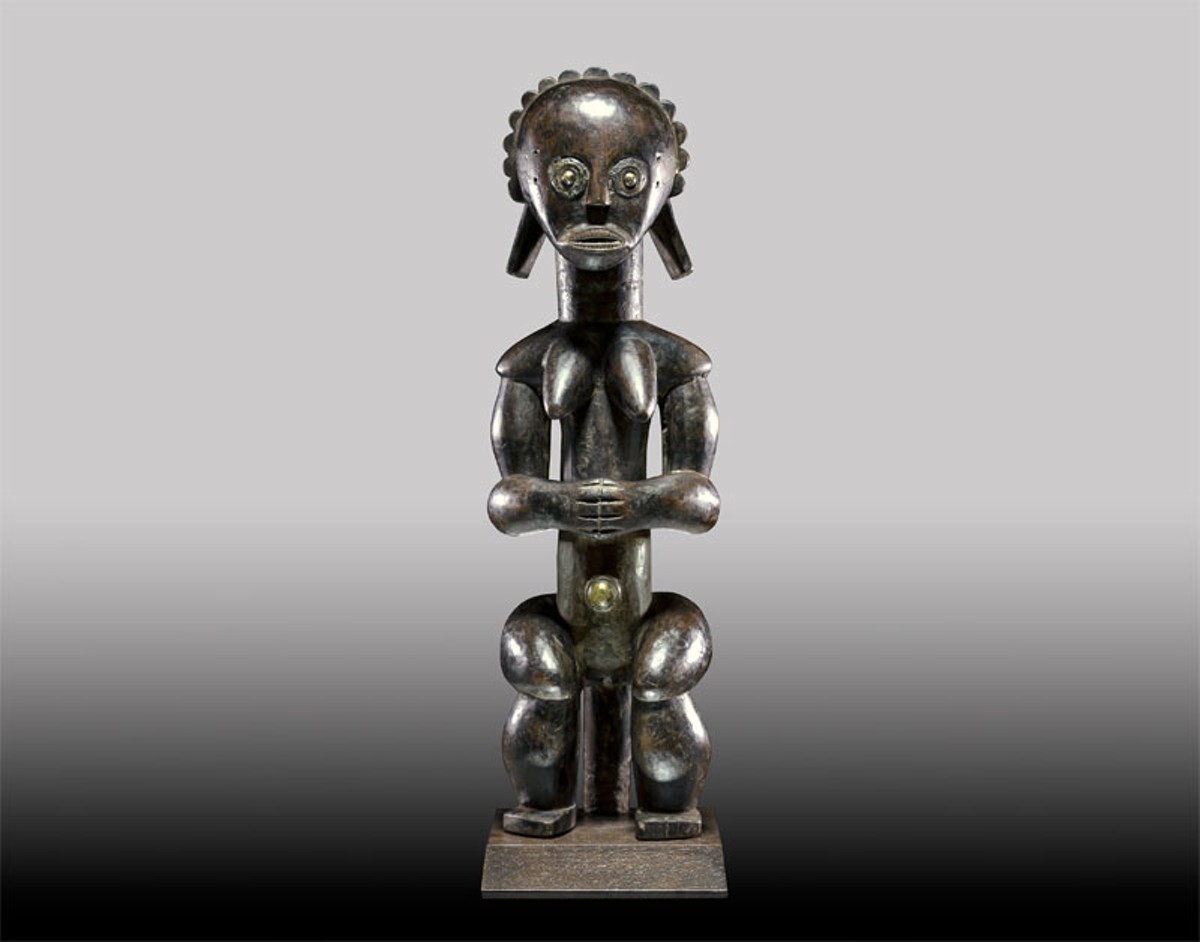 Fang peoples, Gabon, Ngumba Figure, no date, wood, 21 inches.