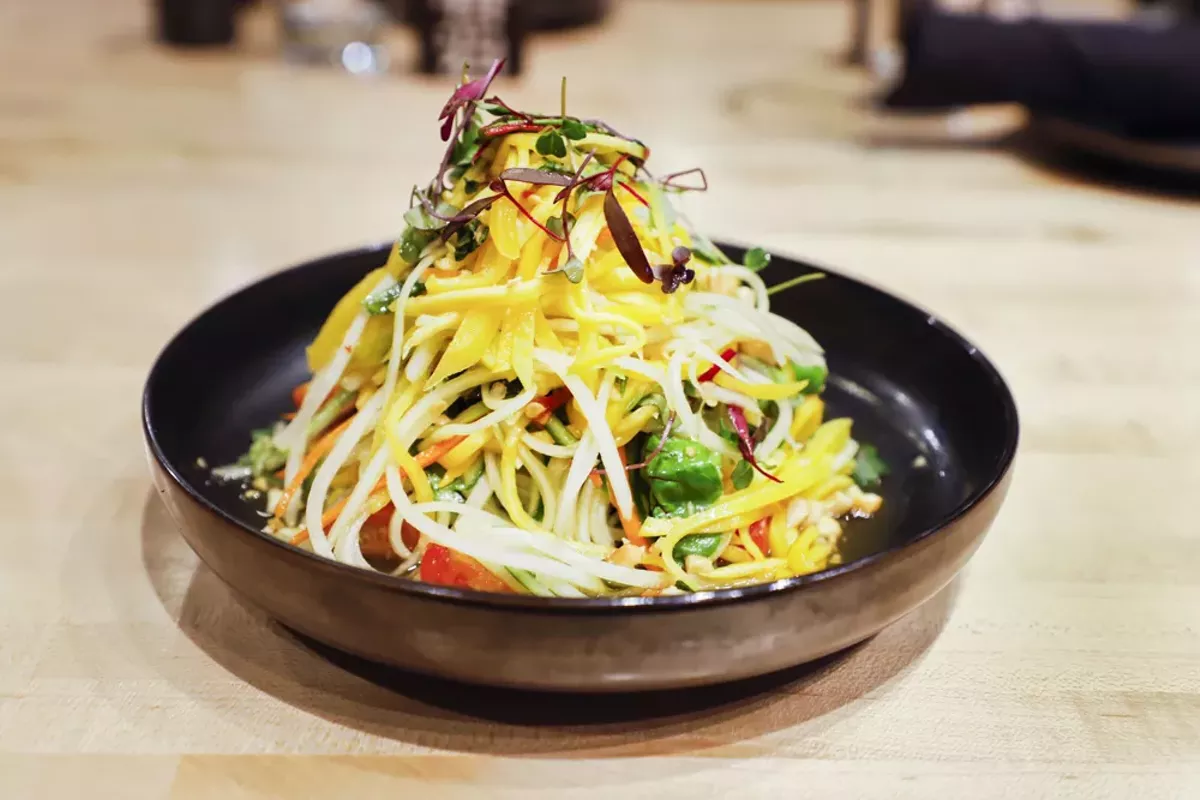 Image: Green papaya salad.