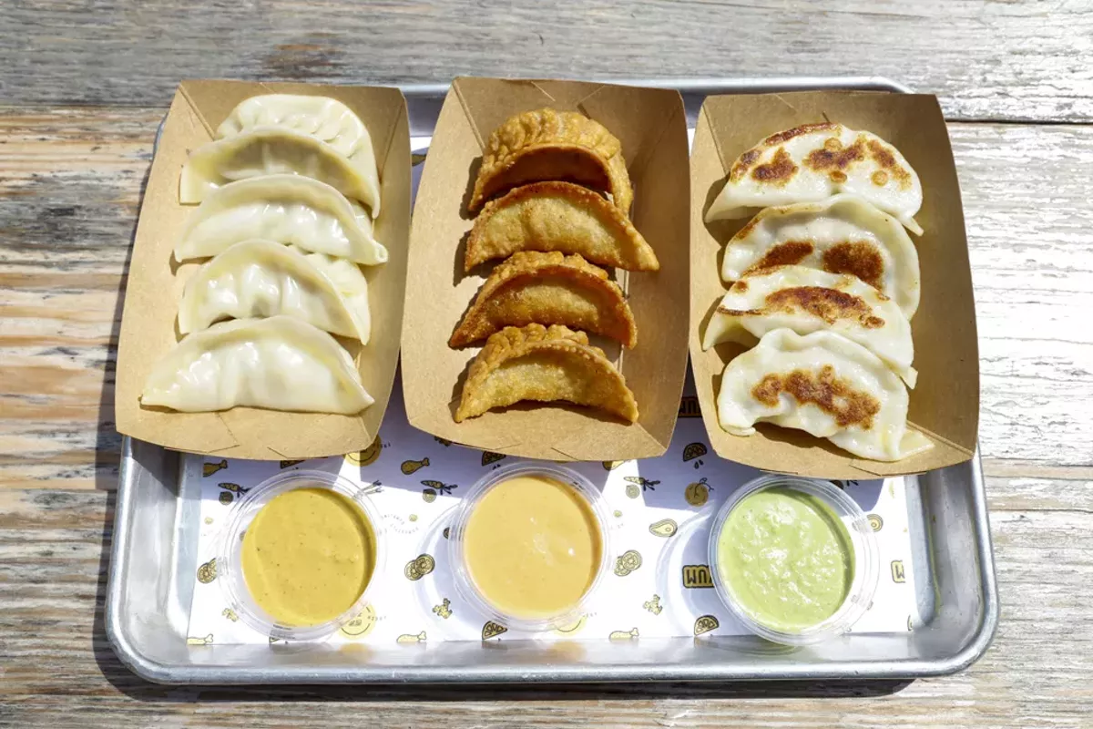 Image: Momo Cha’s dumplings are similar to the potstickers you get in a Chinese restaurant.