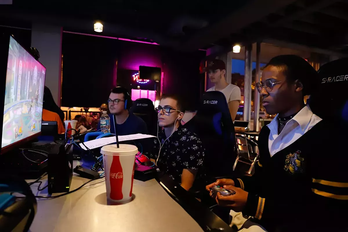 Image: Gamers face off at Royal Oak’s new LFG video game lounge.