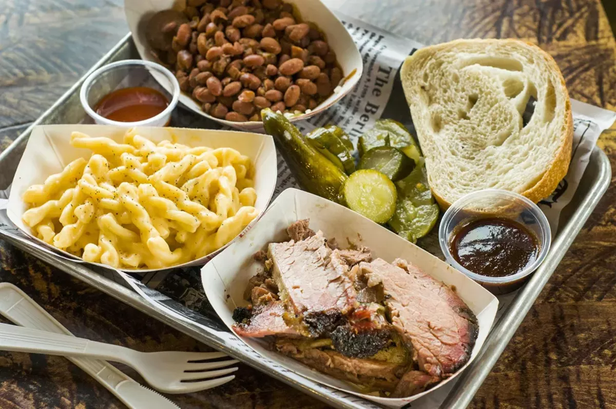 Image: Beef brisket plate.