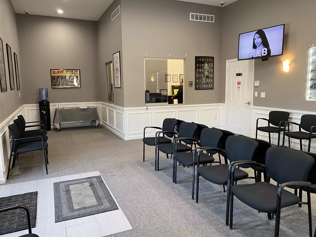 Image: The lobby of 1st Quality Medz, a new recreational marijuana store in River Rouge.