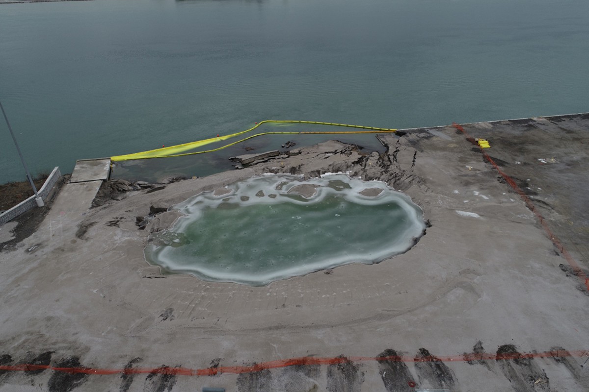 EGLE has warned that contaminated material could continue to erode and fall into the Detroit River until more aggressive action is taken.