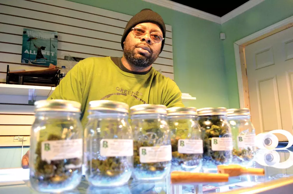 Image: Reginald Venoy at his westside dispensary, Family Trees