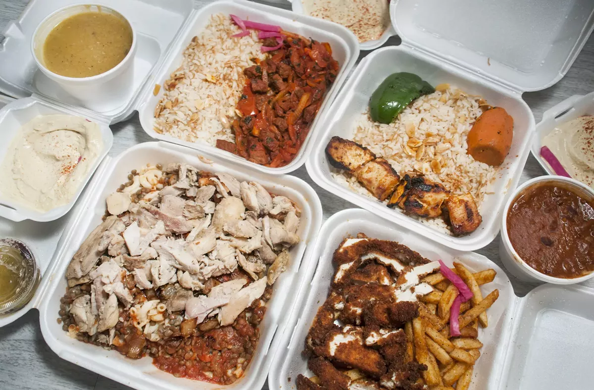 Image: Assorted dishes at Boostan Cafe