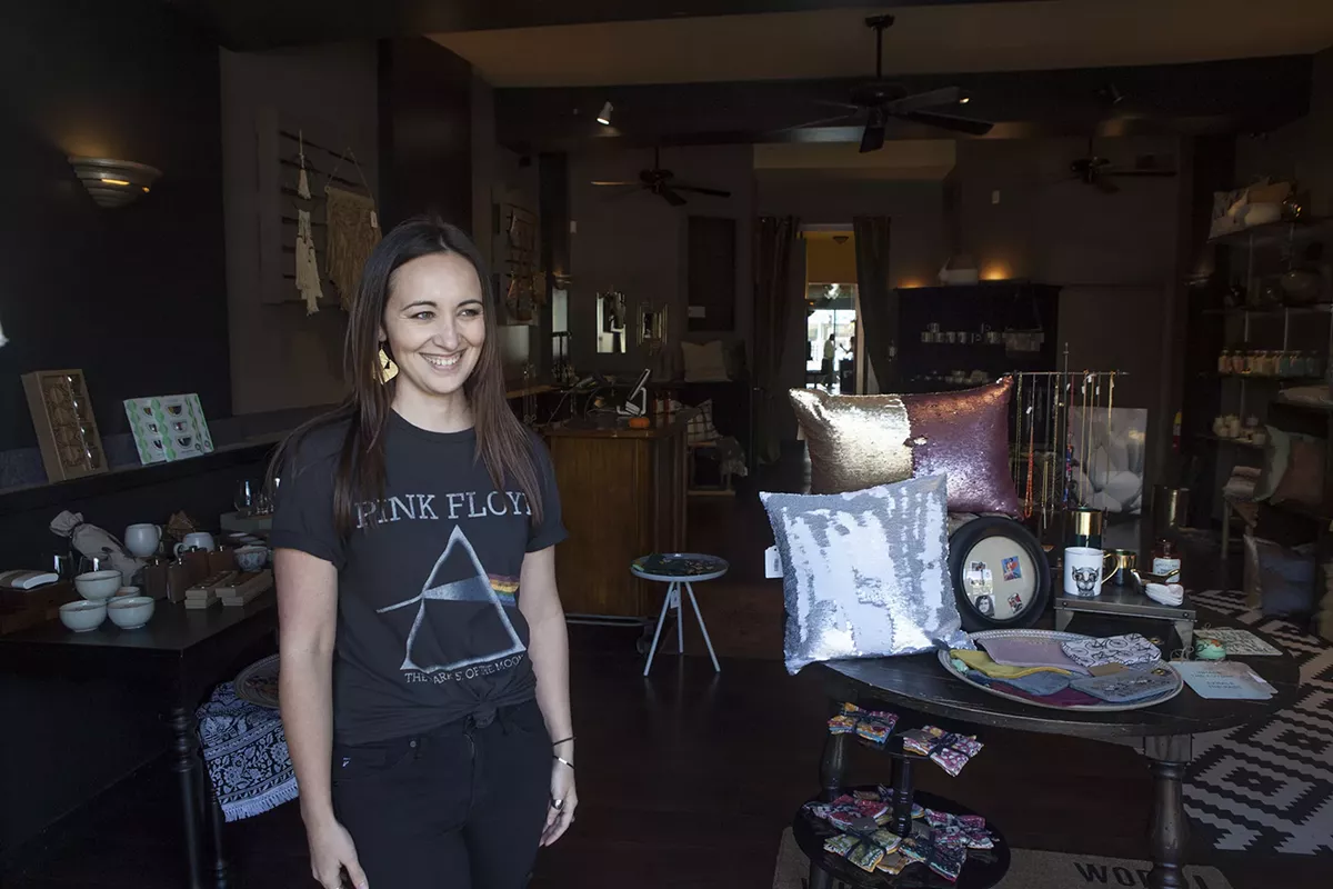 Image: Tanda Kasprzycki inside her Ferndale boutique.