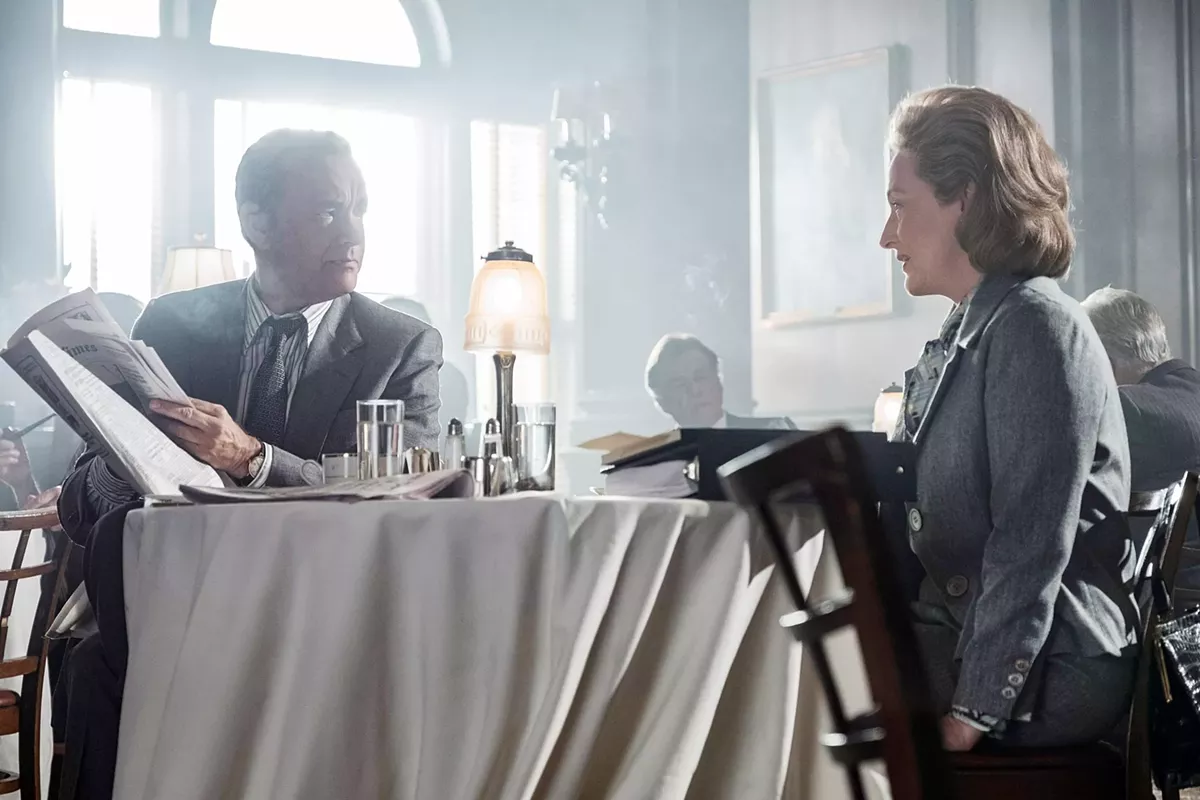 Image: Tom Hanks and Meryl Streep in The Post.