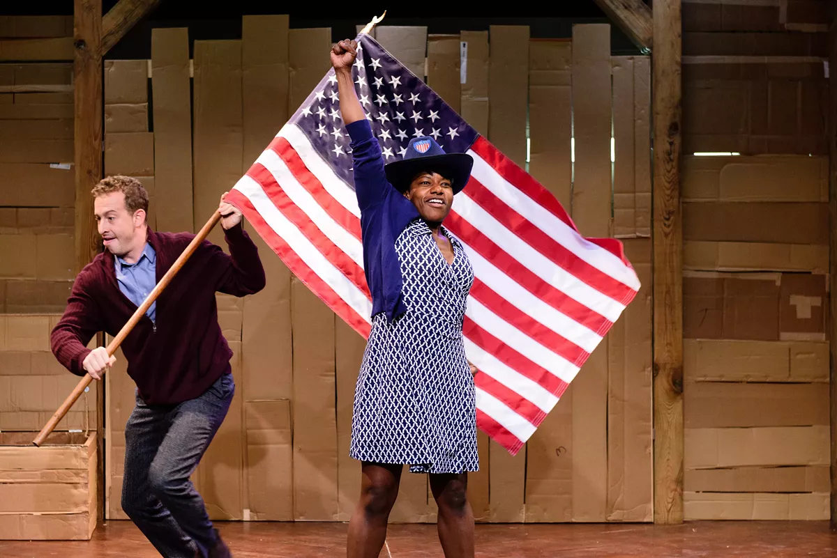 Image: Scott Sheppard and Jennifer Kidwell in Underground Railroad Game.