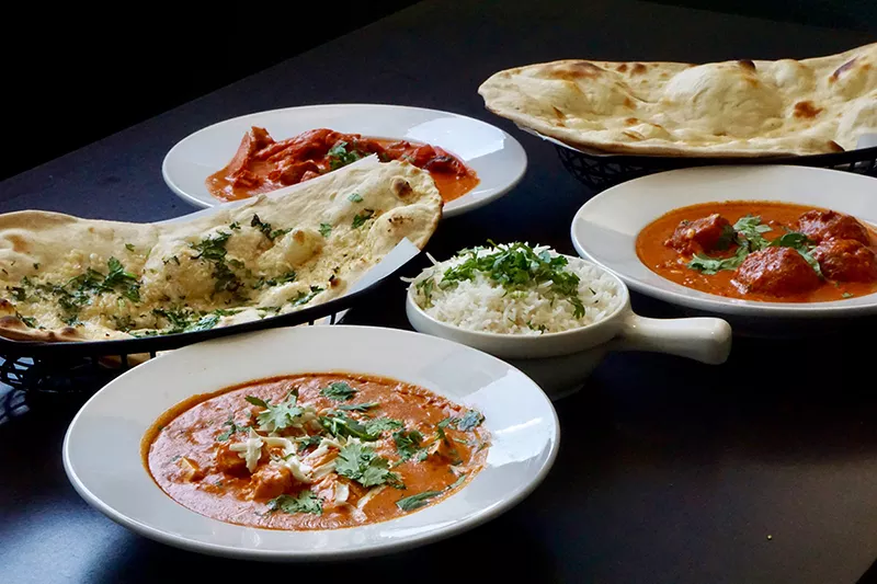 Dishes from Peacock Indian Cuisine.
