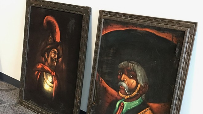 Black velvet paintings to be displayed at the Latino Cultural Center.