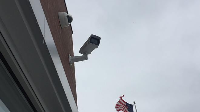Project Green Light camera at a McDonald’s on Eight Mile Road in Detroit. More than 300 partners have invested thousands of dollars in the real-time surveillance program by the Detroit Police Department.