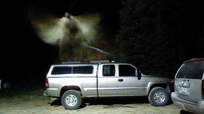 Michigan minister believes he has captured image of angel over his truck