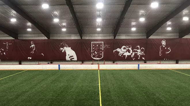 One of the pitches at Detroit City FC's new fieldhouse in Elmwood Park