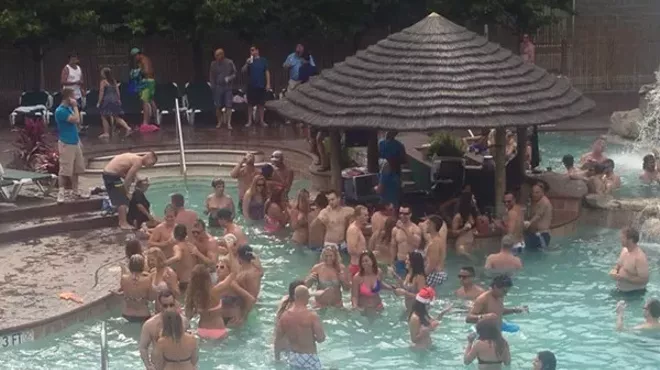 Partygoers at Ohio's Put-In-Bay Island.